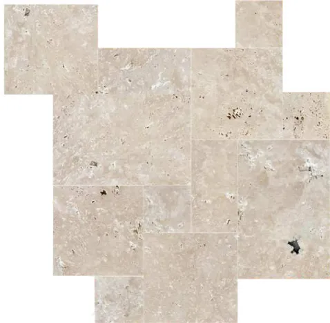[PTR101] Dalle travertin - vieilli - OPUS 4 60x40 - Ep.1,2 Beige Classic
