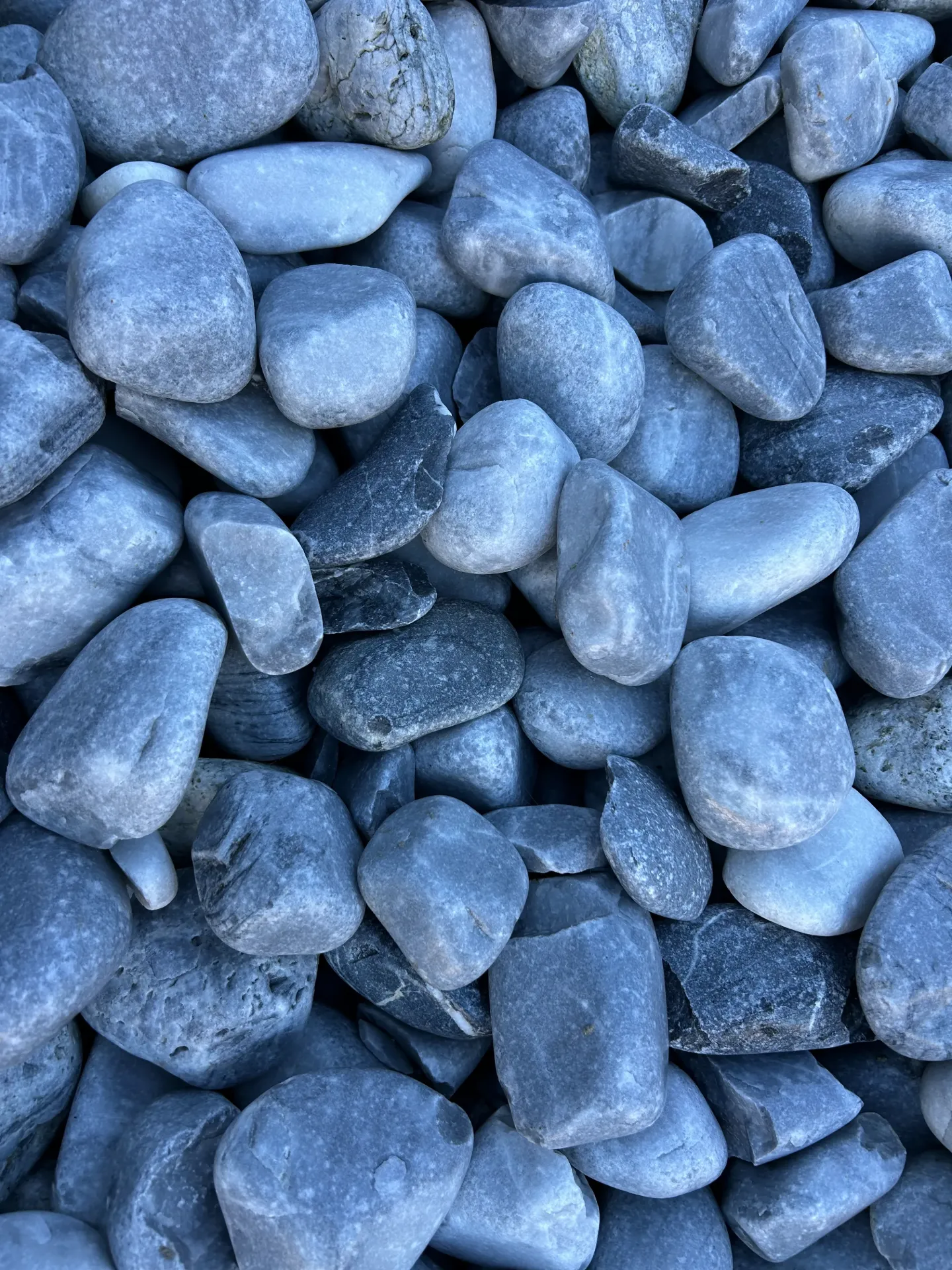 [VRA411] Galet MARBRE gris bleu roulé 60/110