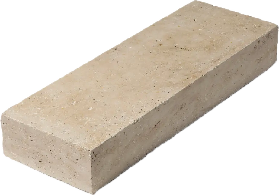 [PTB701] Bloc marche - Travertin Beige vieilli - 35x15x100