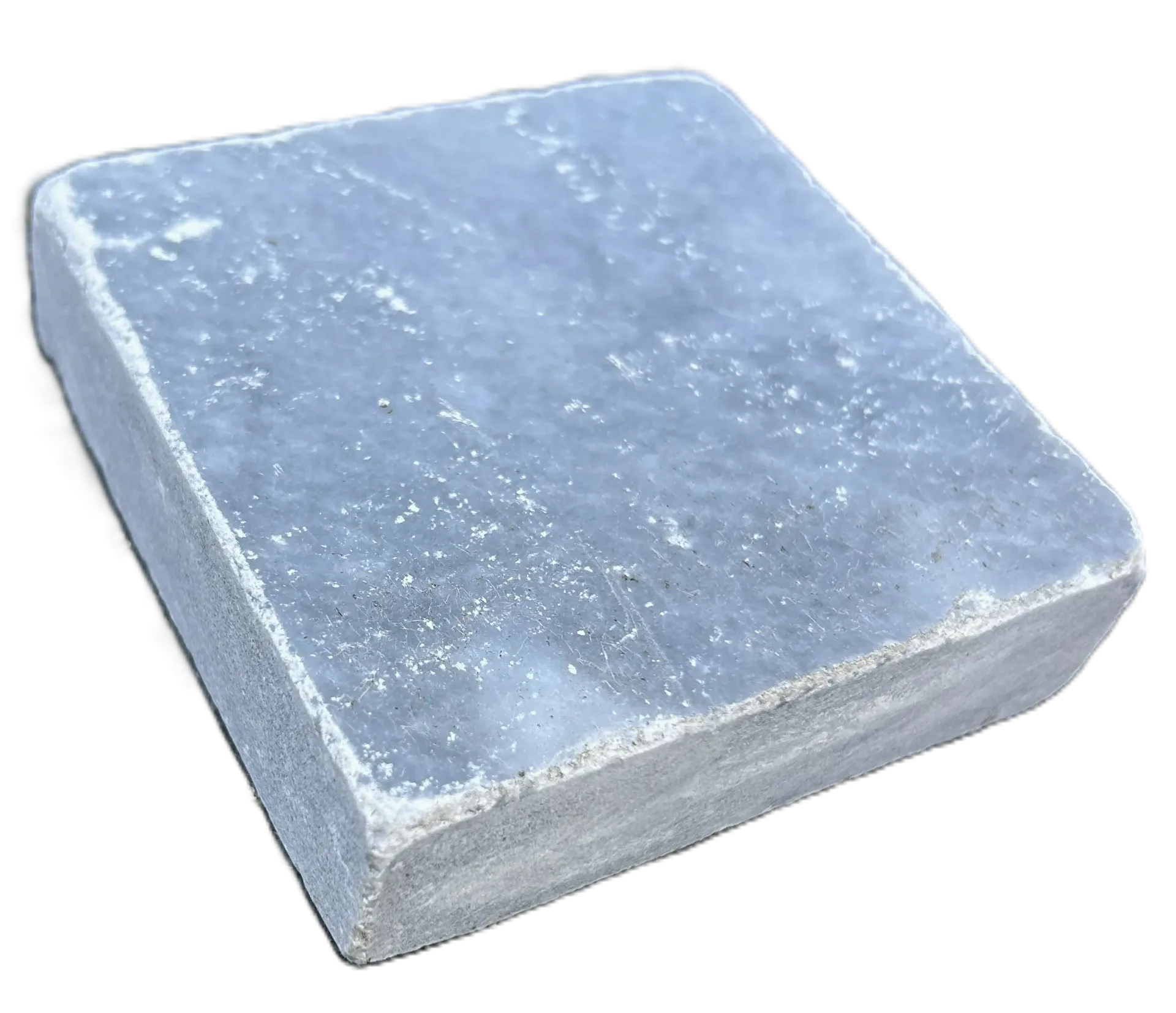 [PTBL001] Pavé travertin - vieilli - 10x10x3 Bleu (90pcs/m²)
