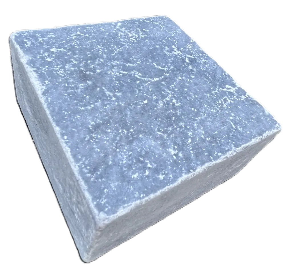 [PTBL002] Pavé travertin - vieilli - 10x10x5 Bleu (90pcs/m²)