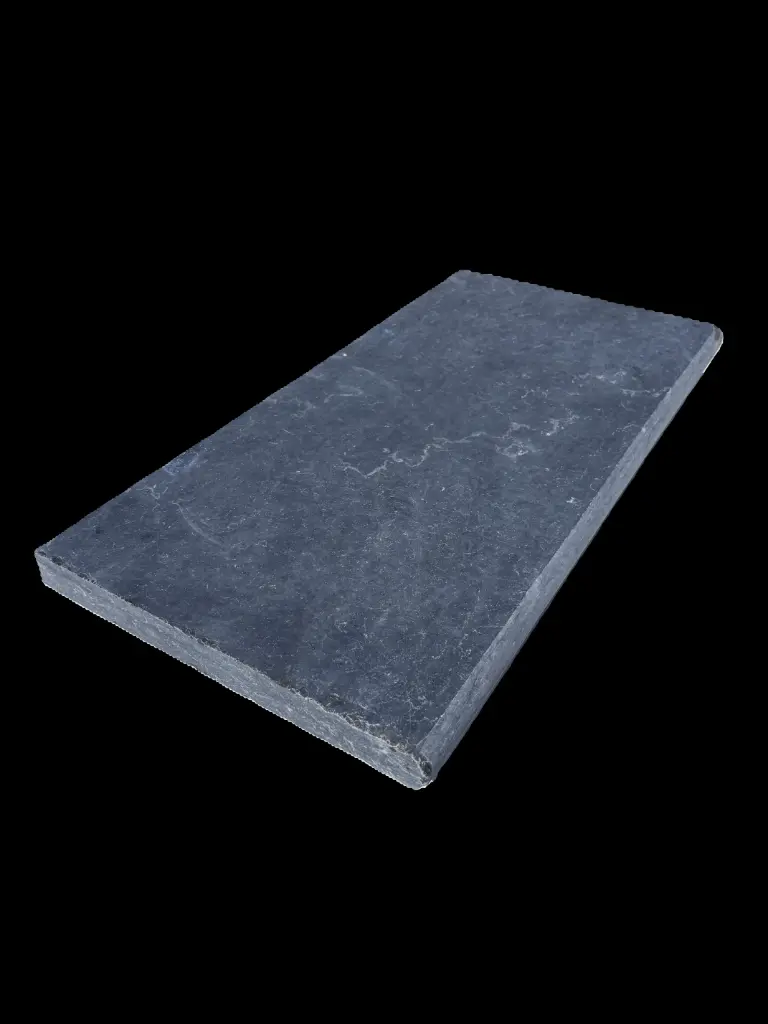 [PPB301] Margelle droite Pierre Bleue - calibré nez arrondi - 60x30x3 vieilli