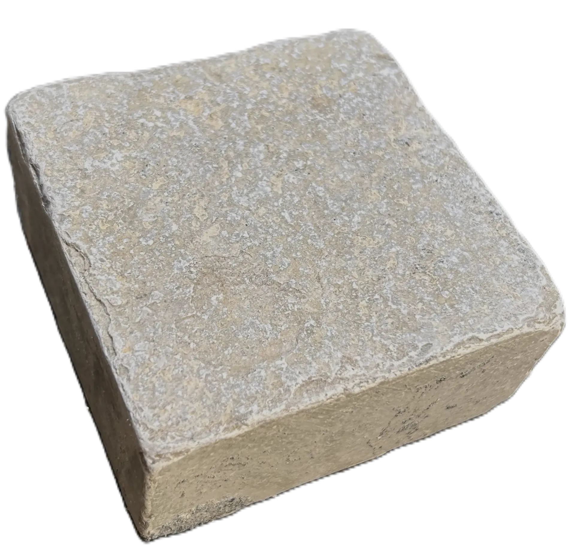 [PTANO004] Pavé Tandur tambouriné - bords sciés - 10x10x5 Ocre (90pcs/m²)