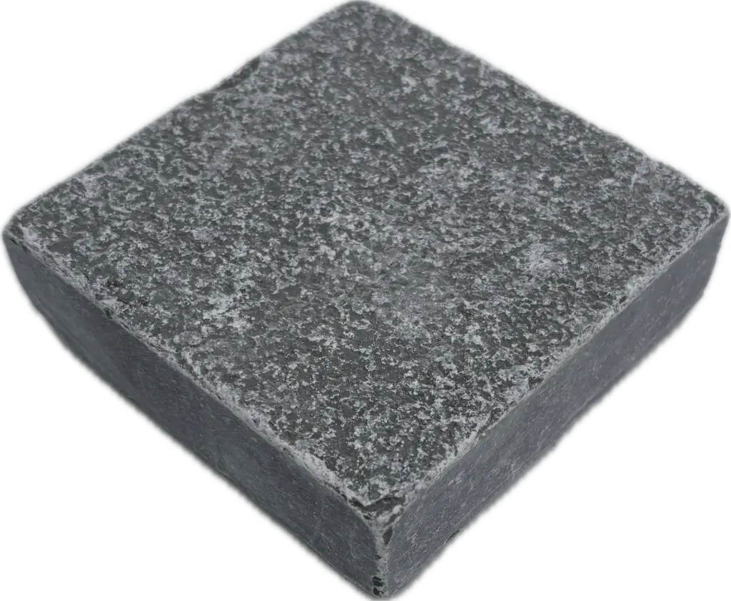 [PTANG004] Pavé Tandur tambouriné - bords sciés - 10x10x5 Gris (90pcs/m²)