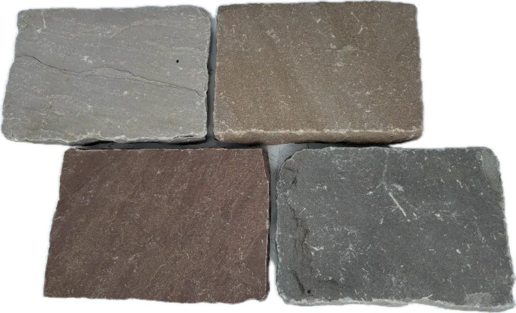 [PGT004] Pavé grès clivé calibré 14x20x3 Multicolor (32pcs/m²)