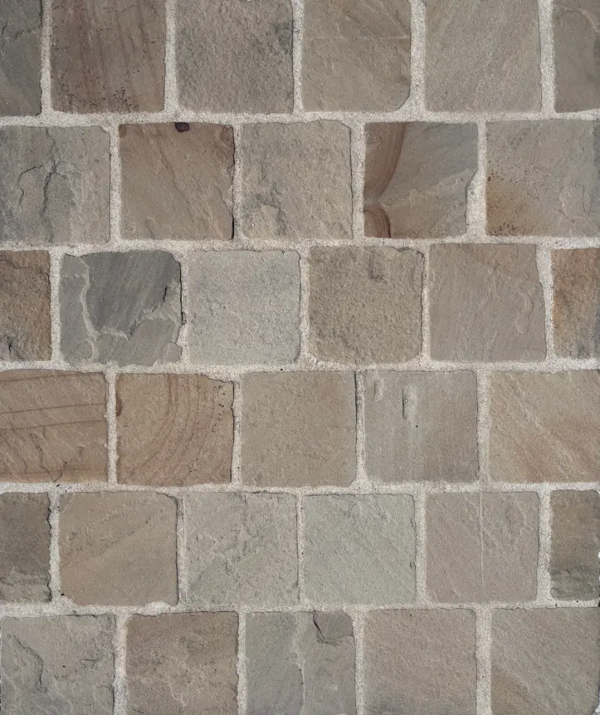 [PGB001] Pavé grès clivé calibré 14x14x2 Beige Mint (44pcs/m²)