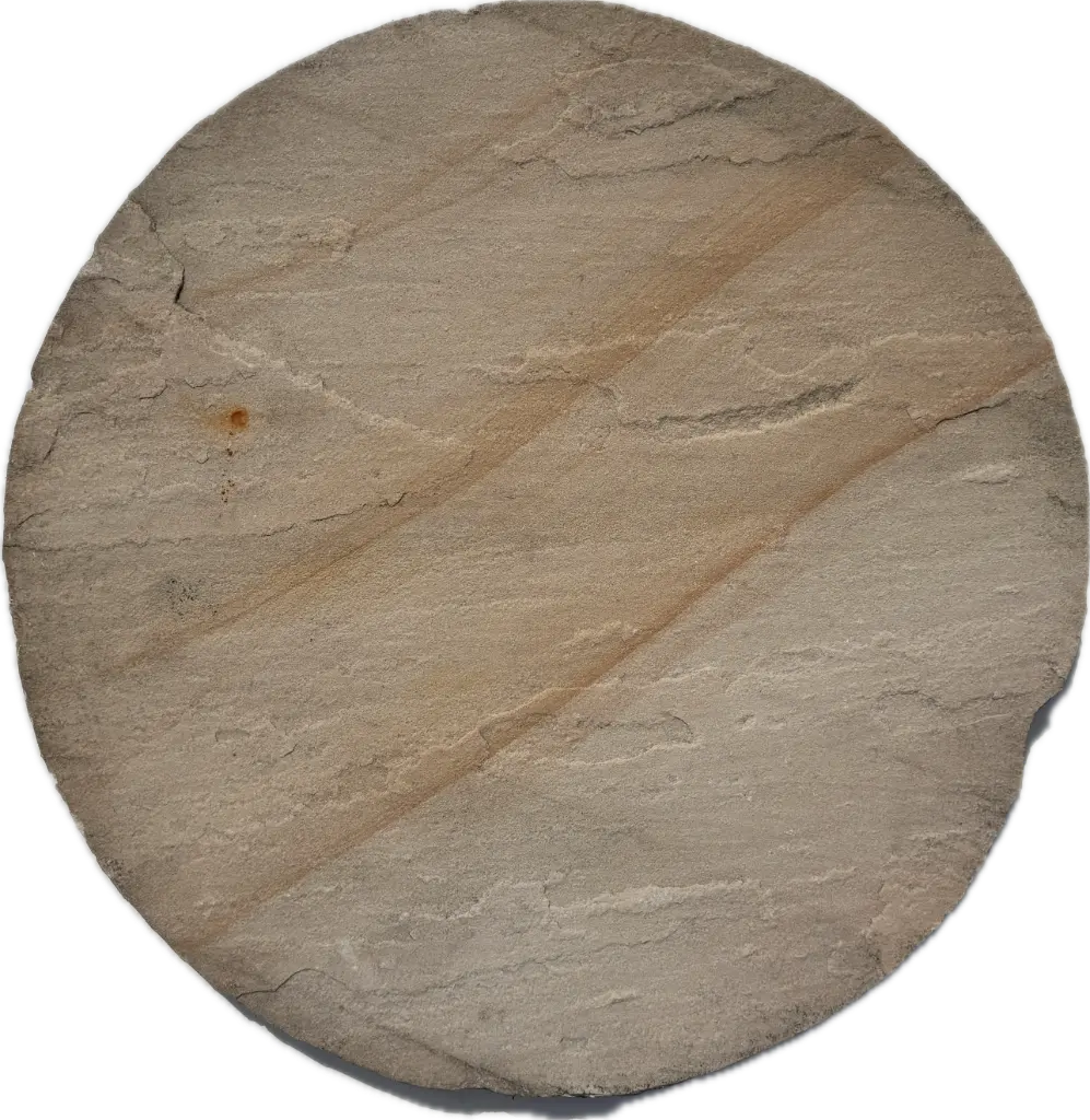 [PGB206] Palis grès Rond Ø60 2 faces naturelles ép.2/3 Beige Mint