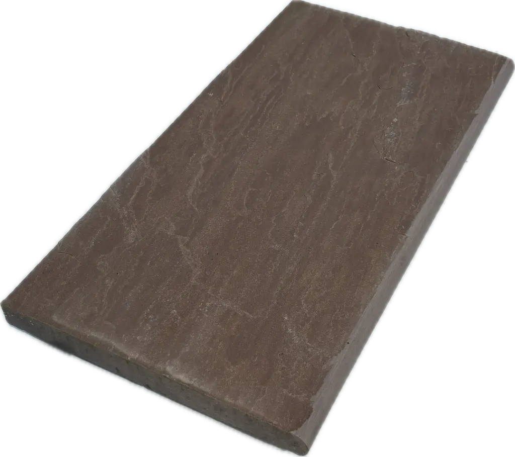 [PGC301] Margelle grès sciée - calibré - naturel - nez arrondi 60x30x3 Brun Chocolate