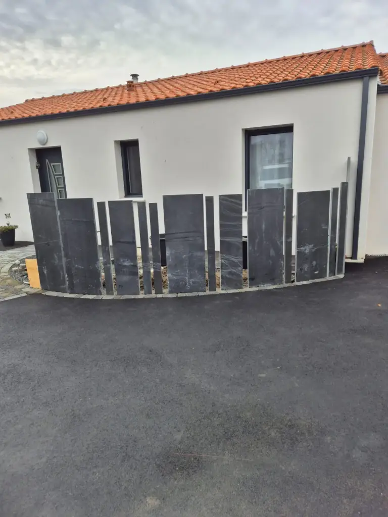 [PAE212] Palis ardoise GALYS Espagne - 4 cotés sciés 100x50x3 - 2 faces nat.