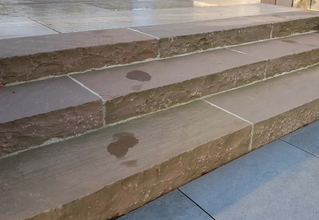 [PGC701] Bloc marche grès clivée 35x15 lg.100 Brun Chocolate