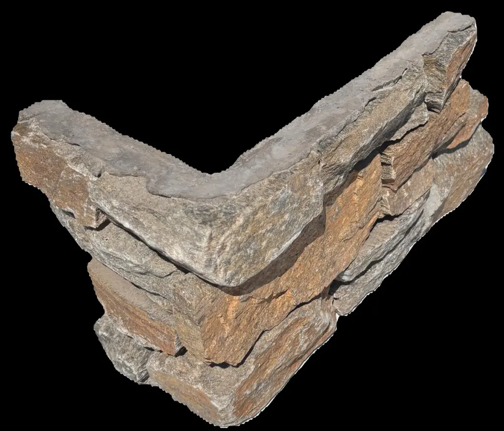 [PPAR612] ANGLE Gneiss Roux 40+20x20 ép 35-50mm