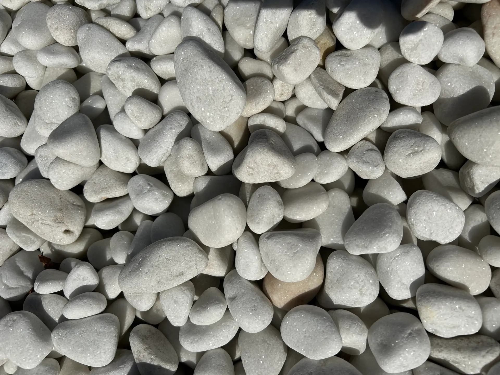 [VRA204] Galet MARBRE blanc pur roulé 24/40