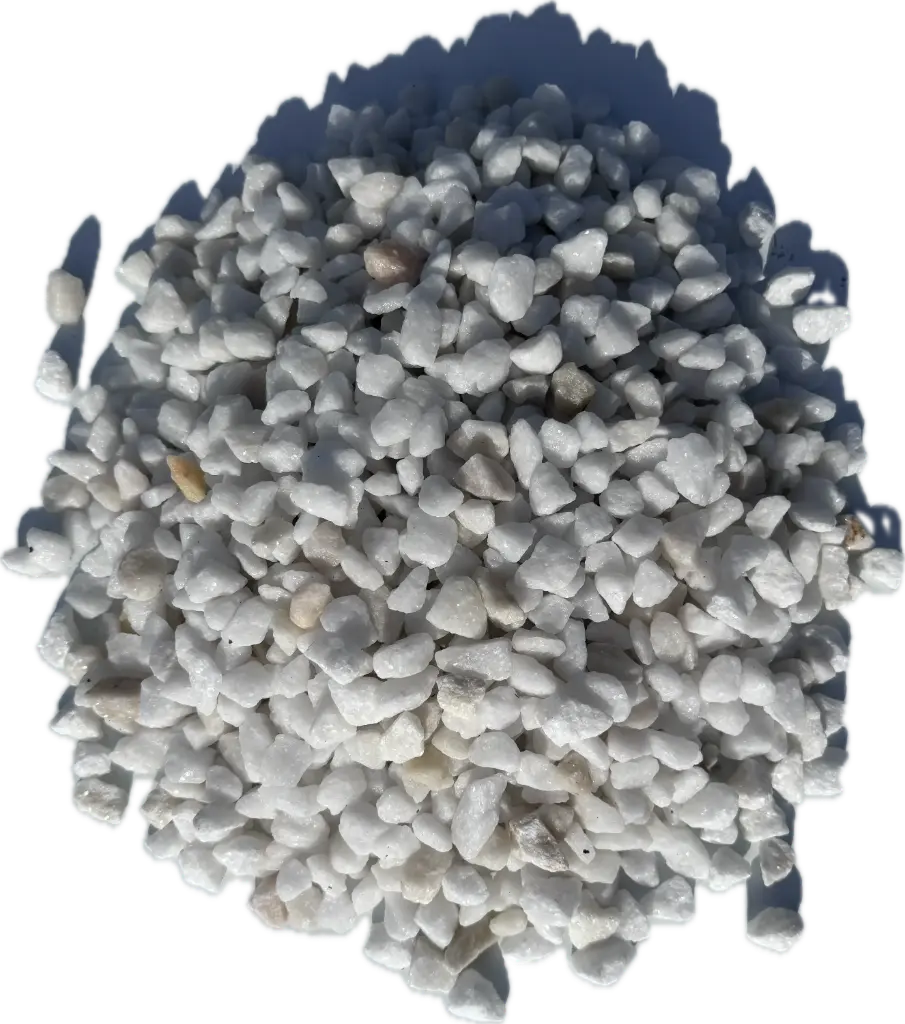 [VRA228] Gravier MARBRE blanc pur concassé 8/12